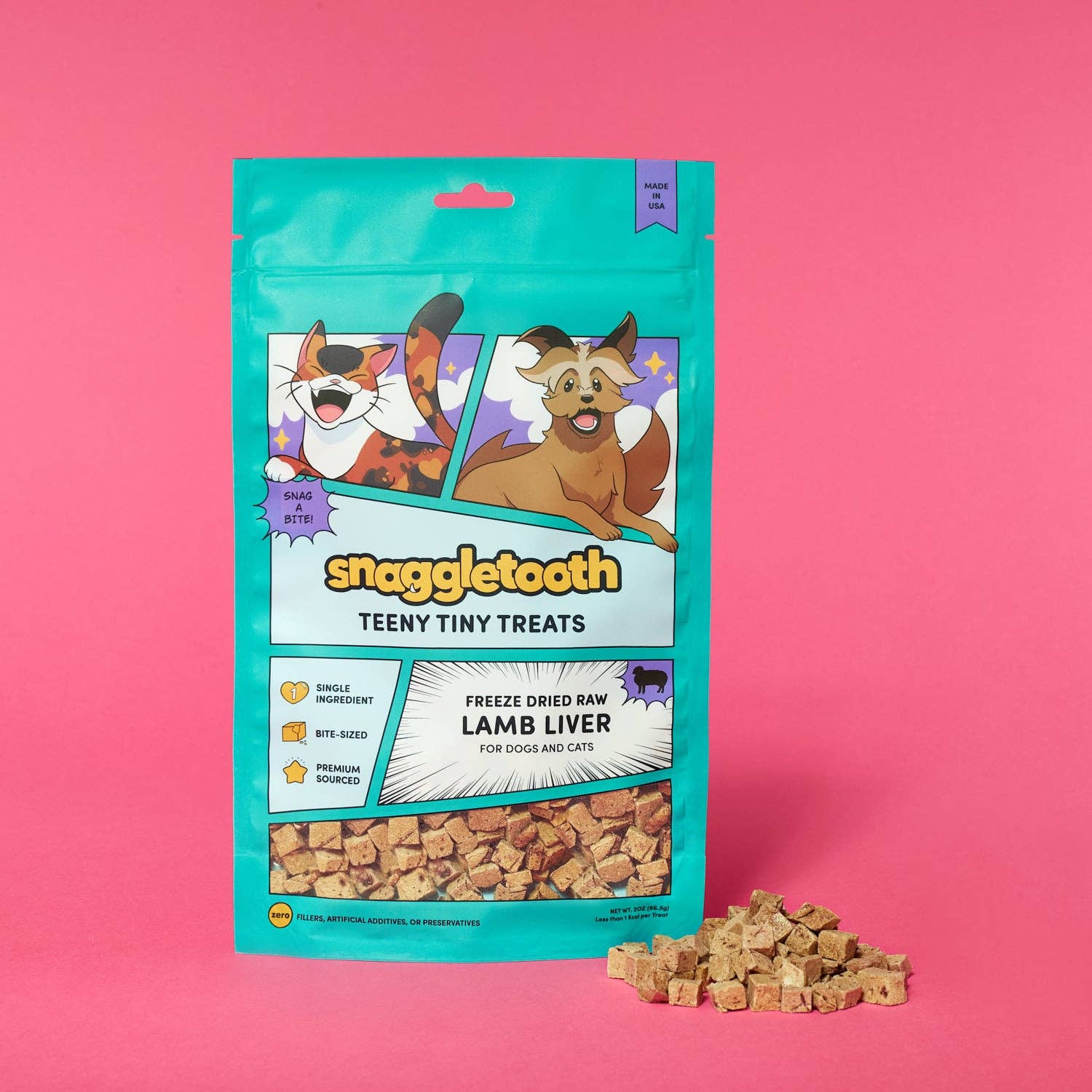 Snaggletooth Lamb Liver Teeny Tiny Treats, 2 oz