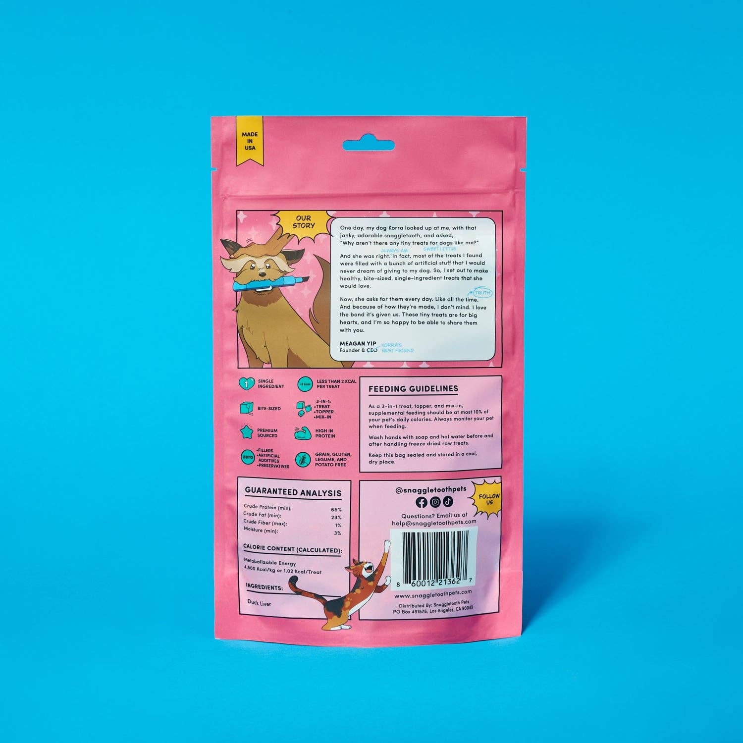 Snaggletooth Duck Liver Teeny Tiny Treats, 2 oz