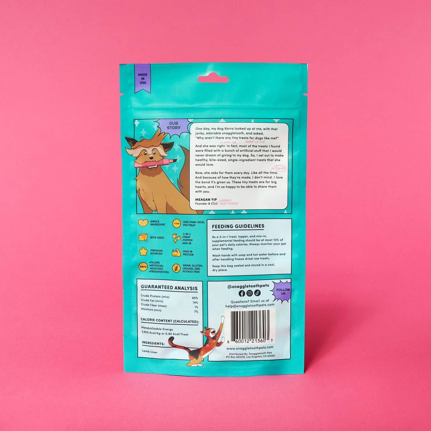 Snaggletooth Lamb Liver Teeny Tiny Treats, 2 oz