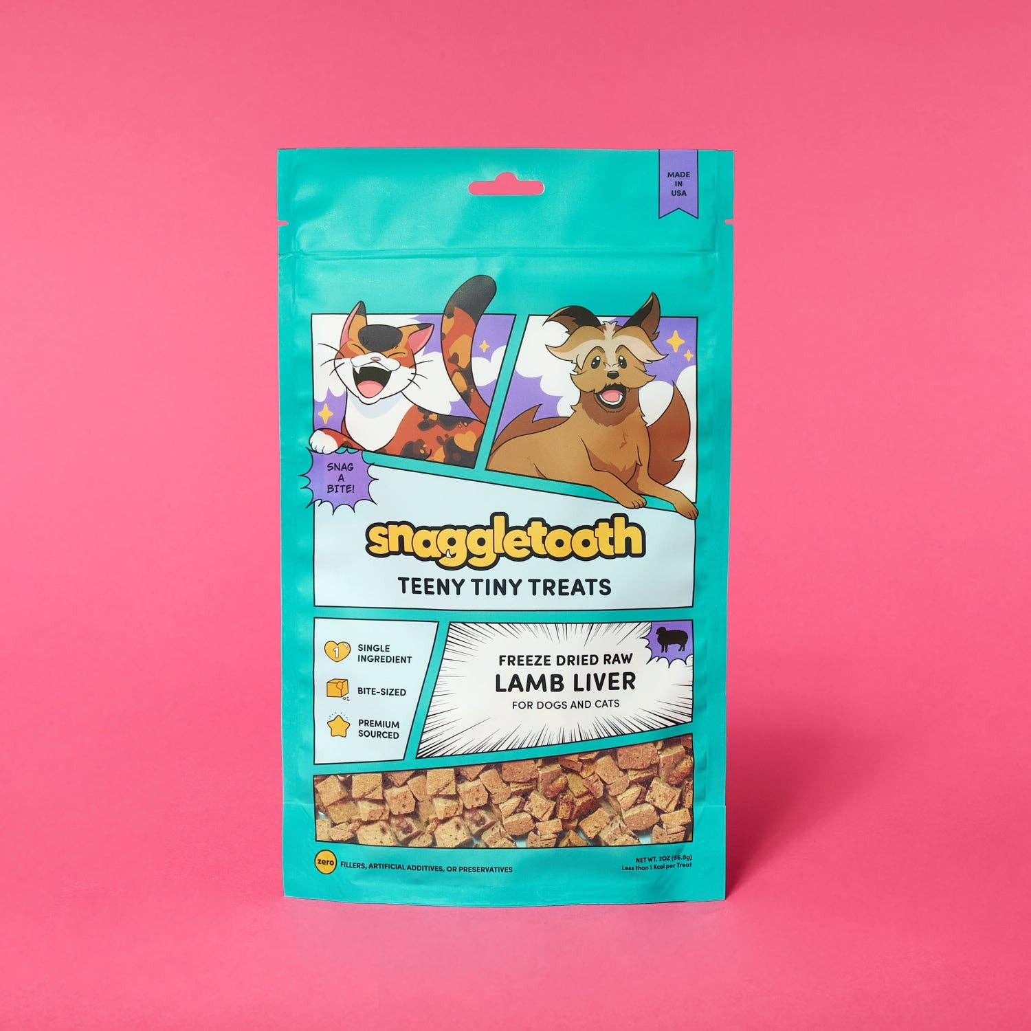Snaggletooth Lamb Liver Teeny Tiny Treats, 2 oz