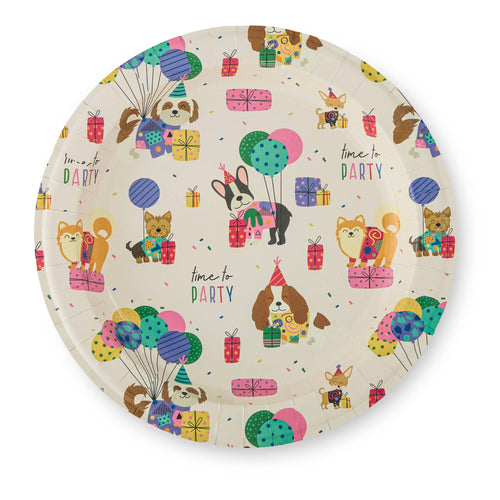 Dog Birthday Party Plates  16 Count