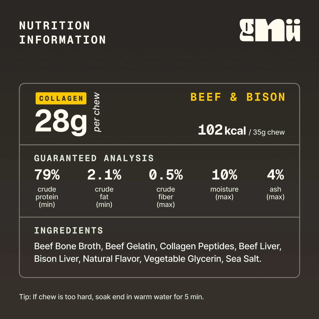 Gnü The Bone Broth Chew – Beef and Bison