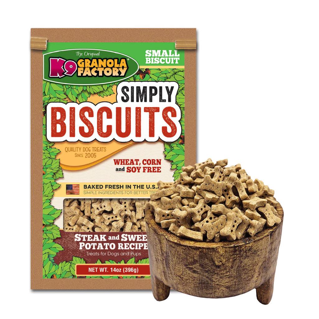 K9 Granola Factory Simply Biscuits Steak & Sweet Potato Small Dog Treats, 16 oz