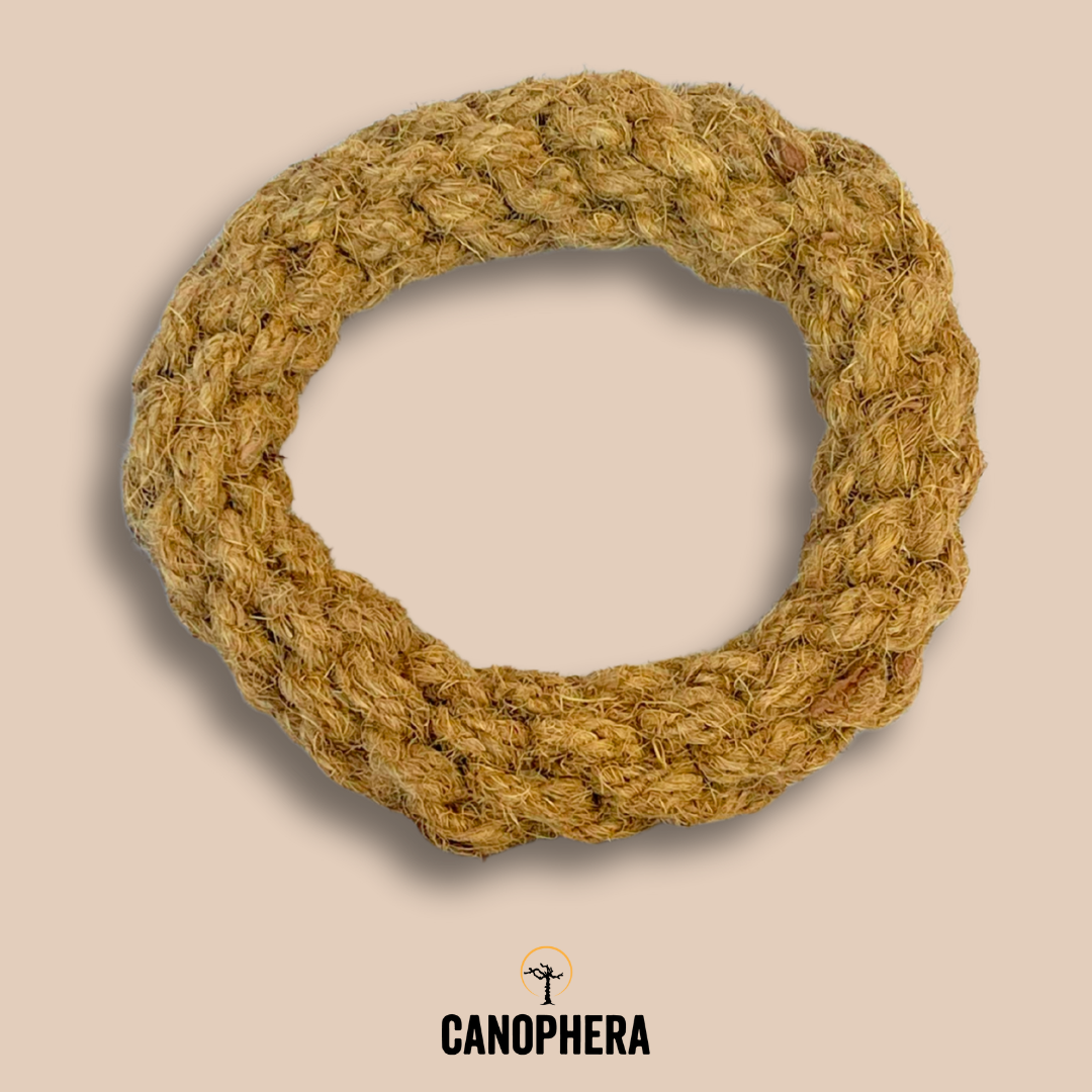 Natural Coconut Rope Ring Dog Toy - CocoRing