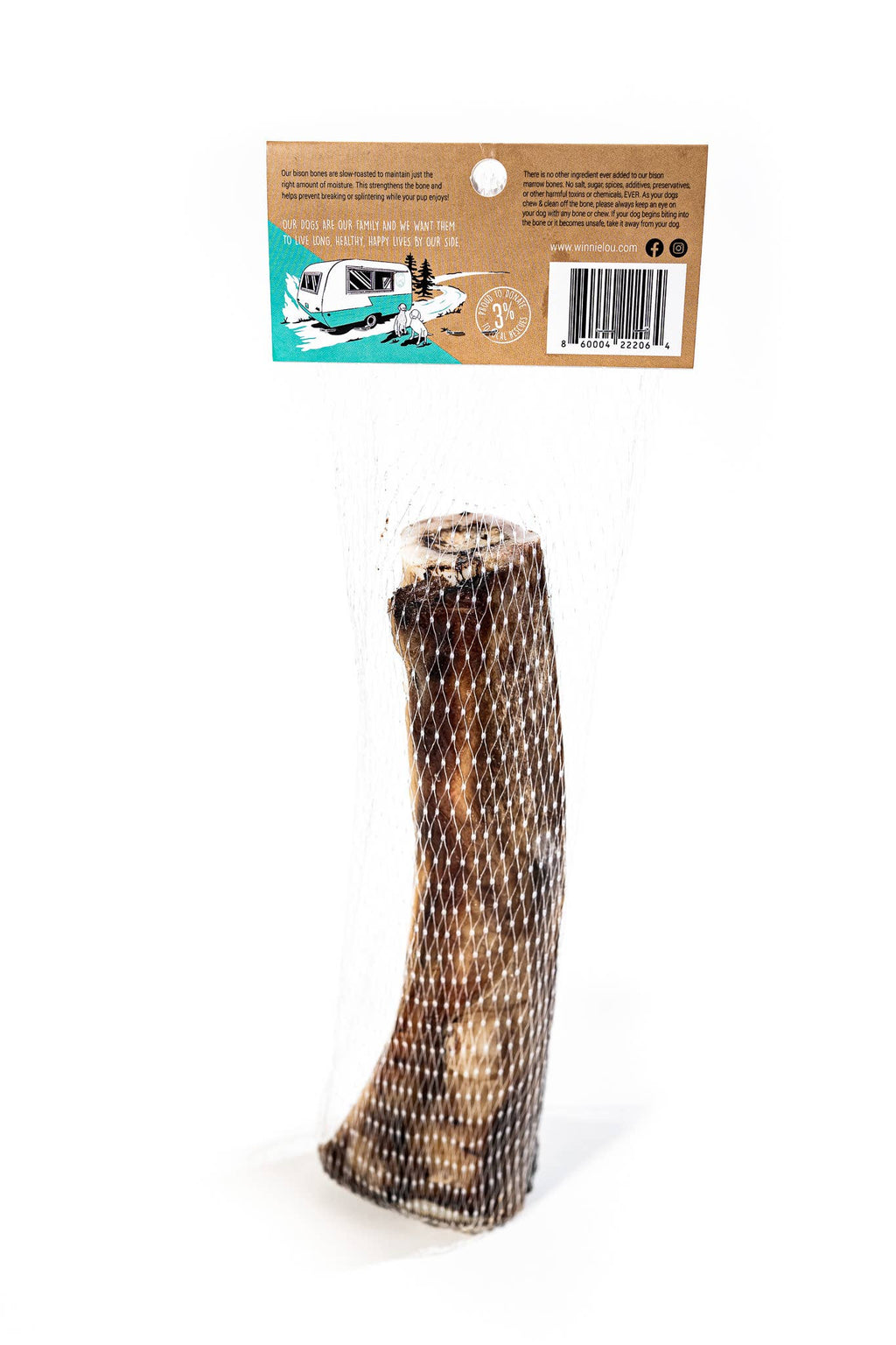 Winnie Lou Bison Marrow Bone - 6-8"
