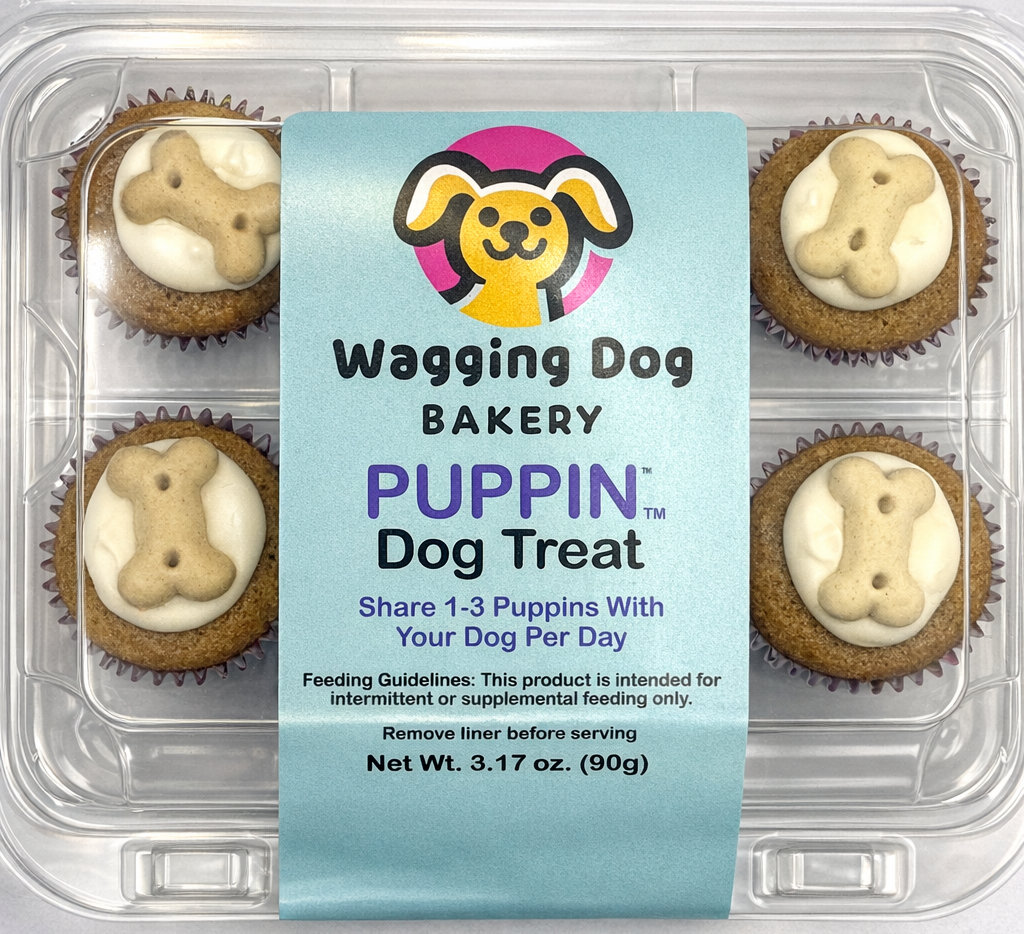 Puppin Cupcake Dog Treats -  6 Count Tray
